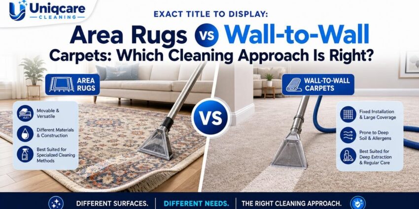 Area Rugs vs Wall-to-Wall Carpets: Which Cleaning Approach Is Right? - Uniqcare Cleaning