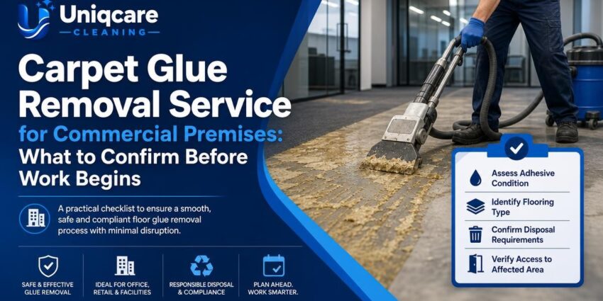 Carpet Glue Removal Service for Commercial Premises: What to Confirm Before Work Begins - Uniqcare Cleaning