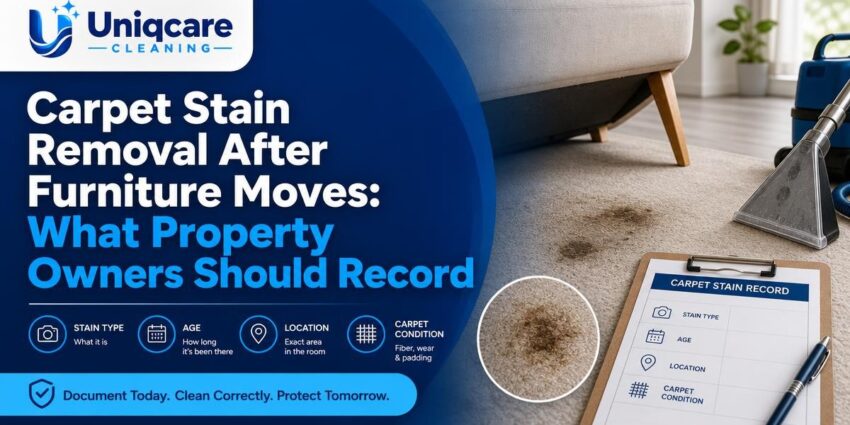 Carpet Stain Removal After Furniture Moves: What Property Owners Should Record - Uniqcare Cleaning