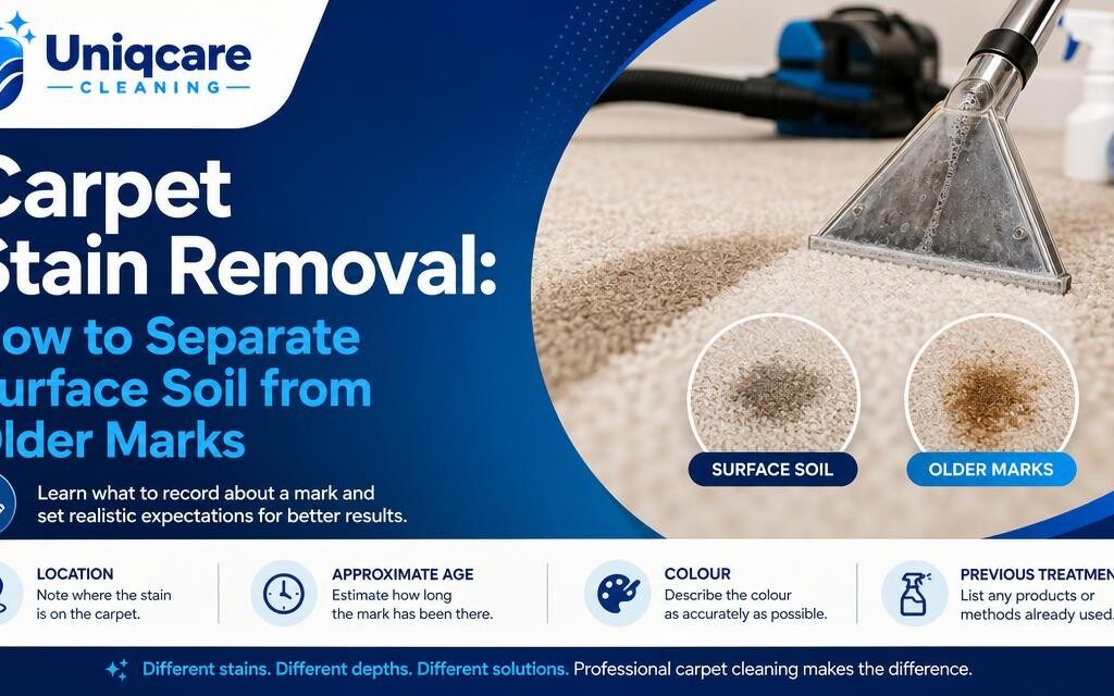Carpet Stain Removal: How to Separate Surface Soil from Older Marks - Uniqcare Cleaning