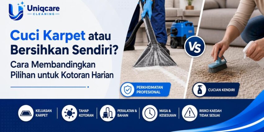 Cuci Karpet atau Bersihkan Sendiri? Cara Membandingkan Pilihan untuk Kotoran Harian - Uniqcare Cleaning