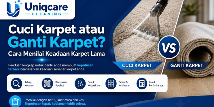 Cuci Karpet atau Ganti Karpet? Cara Menilai Keadaan Karpet Lama - Uniqcare Cleaning