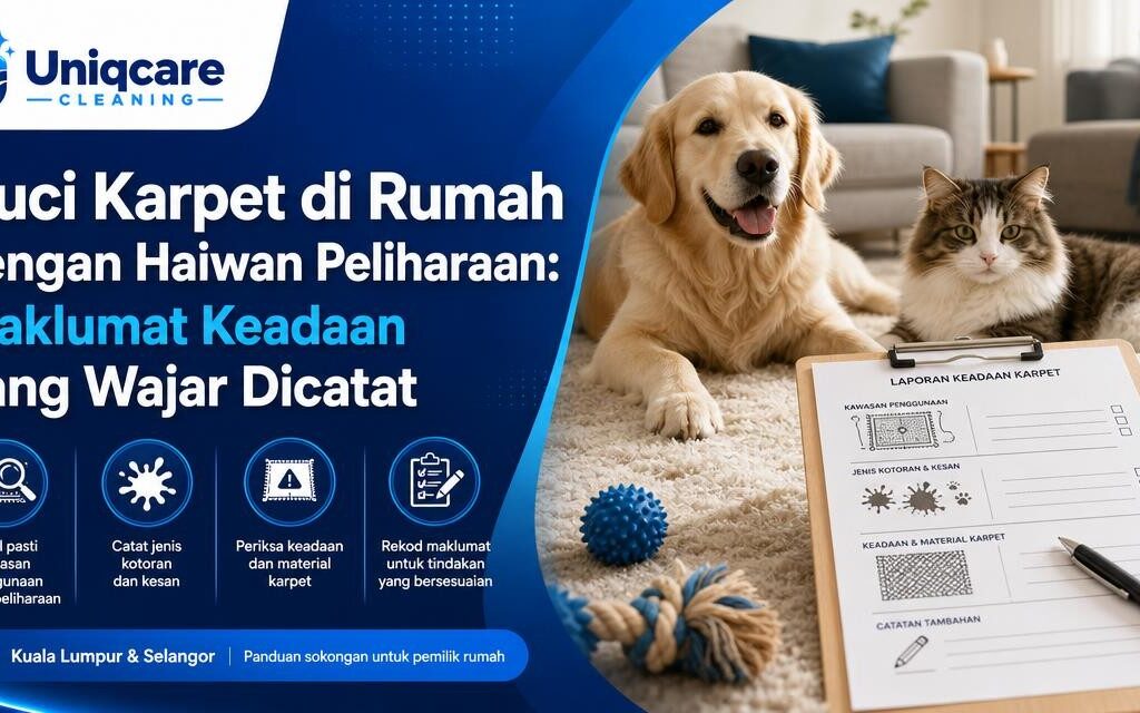 Cuci Karpet di Rumah dengan Haiwan Peliharaan: Maklumat Keadaan yang Wajar Dicatat - Uniqcare Cleaning