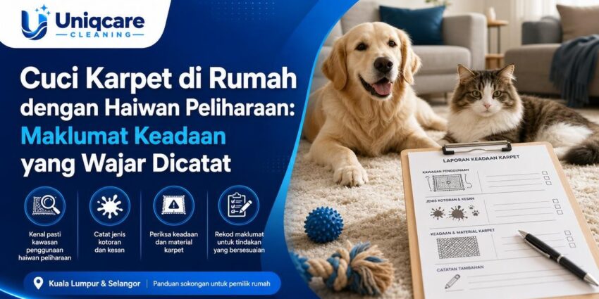Cuci Karpet di Rumah dengan Haiwan Peliharaan: Maklumat Keadaan yang Wajar Dicatat - Uniqcare Cleaning