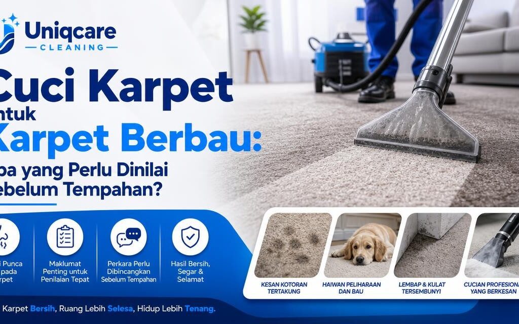 Cuci Karpet untuk Karpet Berbau: Apa yang Perlu Dinilai Sebelum Tempahan? - Uniqcare Cleaning