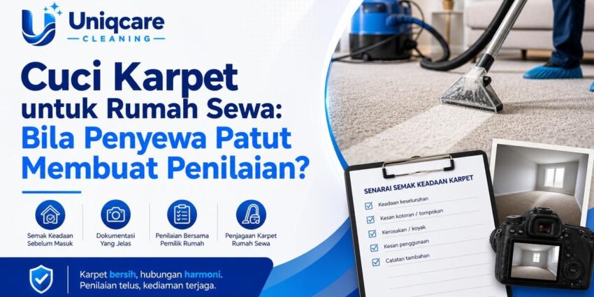 Cuci Karpet untuk Rumah Sewa: Bila Penyewa Patut Membuat Penilaian? - Uniqcare Cleaning