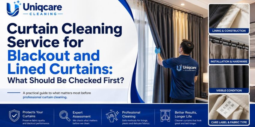 Curtain Cleaning Service for Blackout and Lined Curtains: What Should Be Checked First? - Uniqcare Cleaning