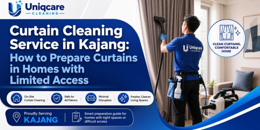 Curtain Cleaning Service in Kajang: How to Prepare Curtains in Homes with Limited Access - Uniqcare Cleaning