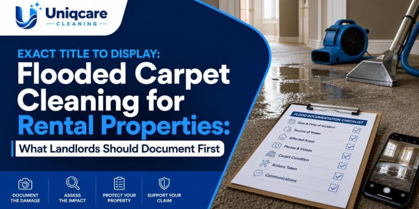 Flooded Carpet Cleaning for Rental Properties: What Landlords Should Document First - Uniqcare Cleaning