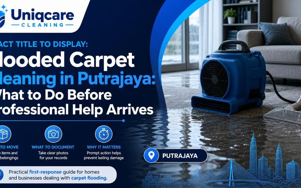 Flooded Carpet Cleaning in Putrajaya: What to Do Before Professional Help Arrives - Uniqcare Cleaning