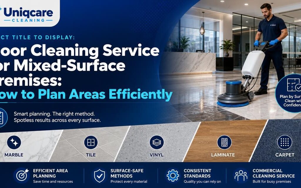 Floor Cleaning Service for Mixed-Surface Premises: How to Plan Areas Efficiently - Uniqcare Cleaning