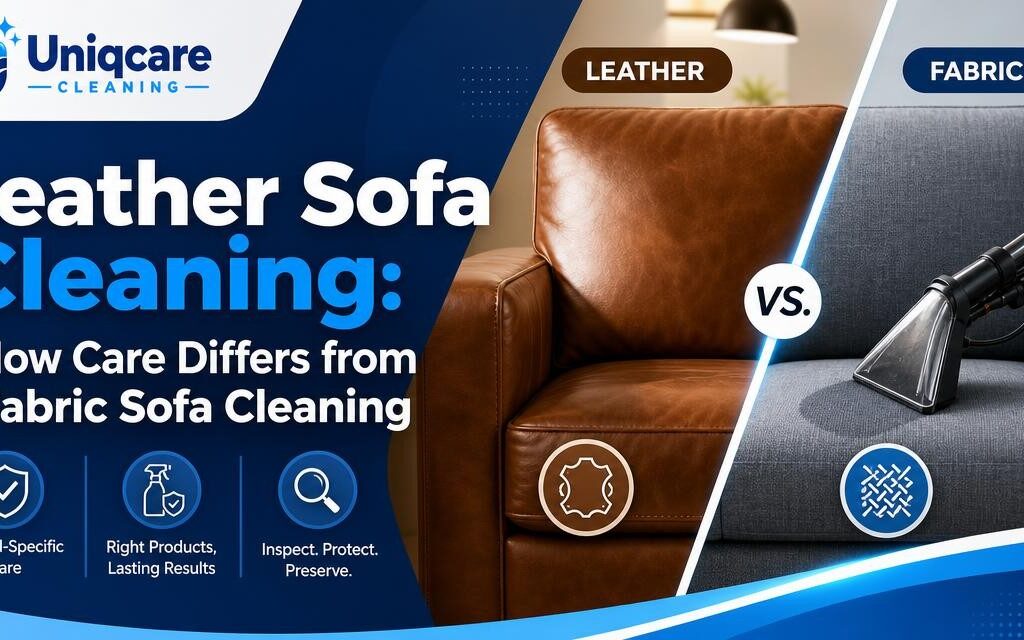 Leather Sofa Cleaning: How Care Differs from Fabric Sofa Cleaning - Uniqcare Cleaning