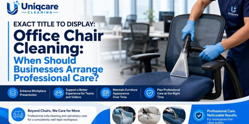 Office Chair Cleaning: When Should Businesses Arrange Professional Care? - Uniqcare Cleaning