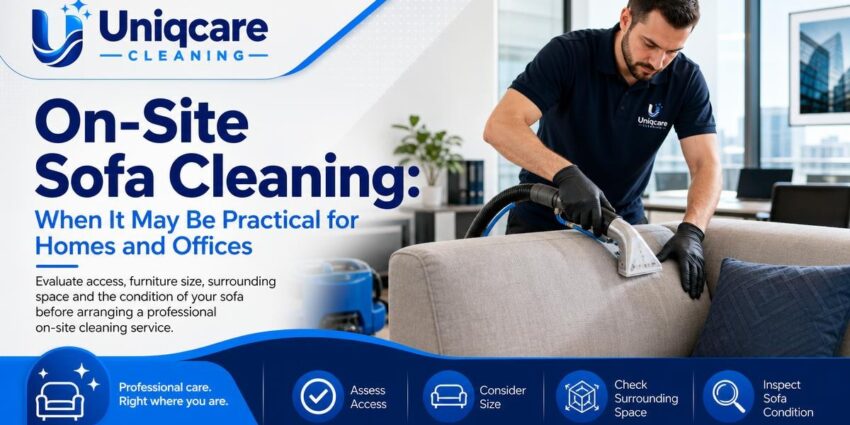 On-Site Sofa Cleaning: When It May Be Practical for Homes and Offices - Uniqcare Cleaning