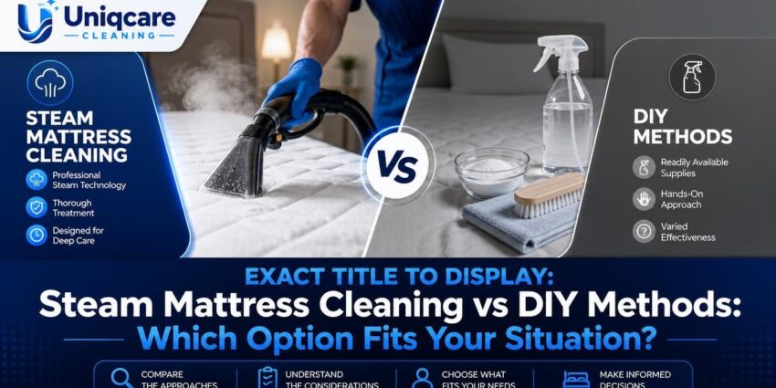 Steam Mattress Cleaning vs DIY Methods: Which Option Fits Your Situation? - Uniqcare Cleaning